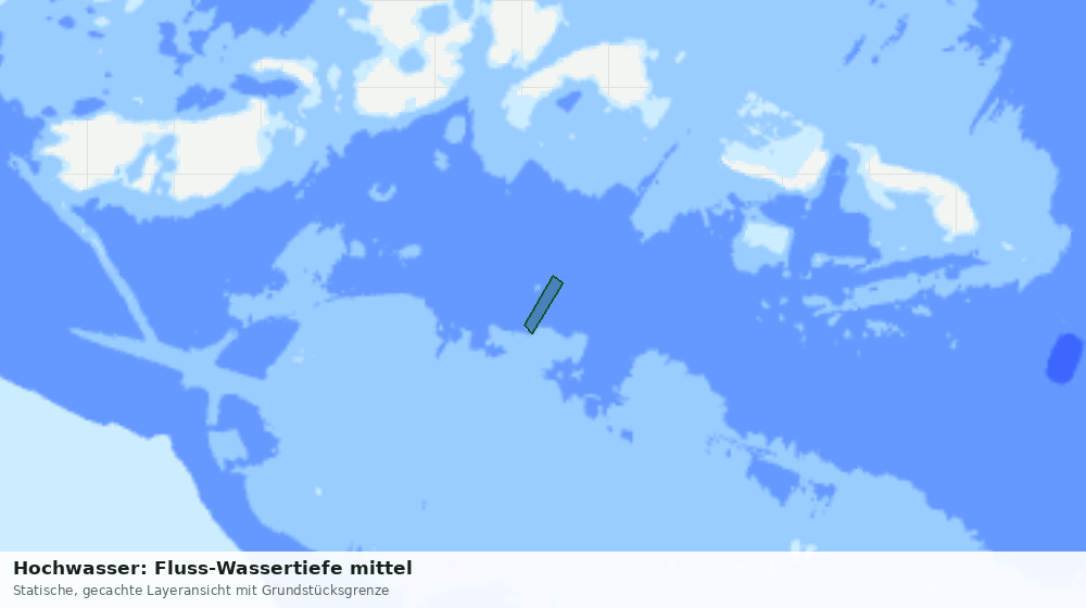 Statische Kartenansicht: Hochwasser: Fluss-Wassertiefe mittel