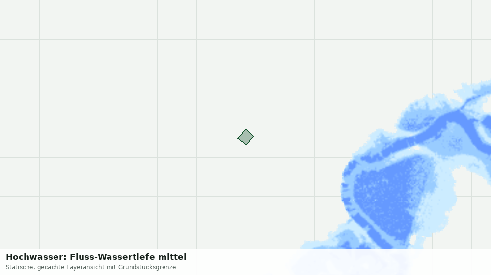 Statische Kartenansicht: Hochwasser: Fluss-Wassertiefe mittel
