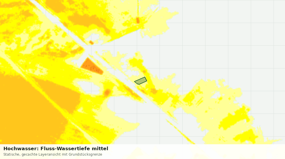 Statische Kartenansicht: Hochwasser: Fluss-Wassertiefe mittel