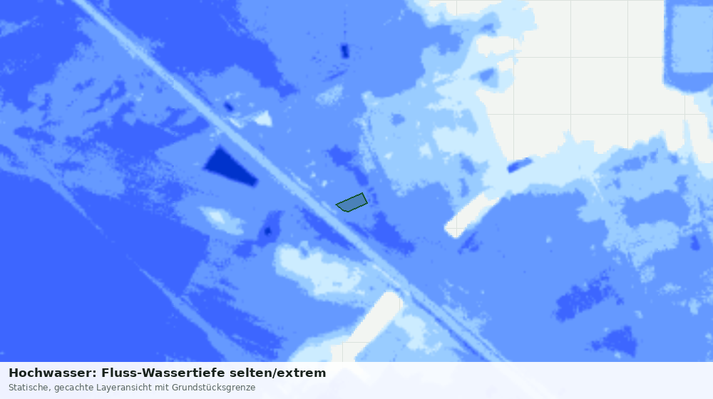 Statische Kartenansicht: Hochwasser: Fluss-Wassertiefe selten/extrem