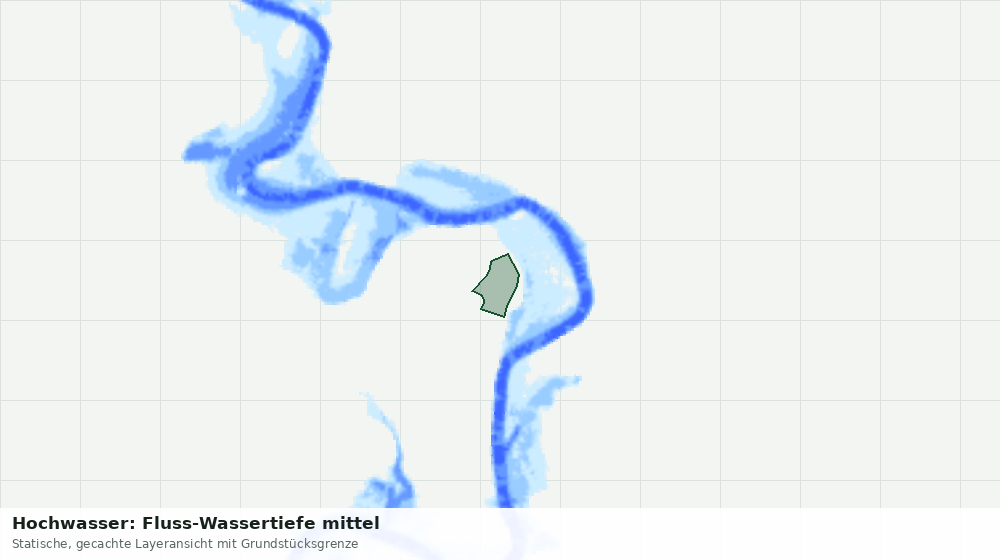 Statische Kartenansicht: Hochwasser: Fluss-Wassertiefe mittel