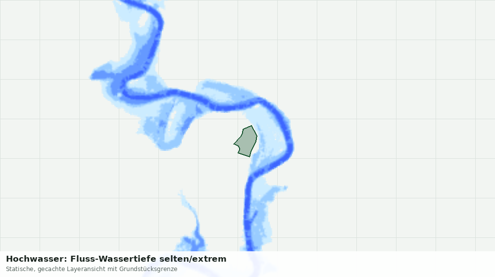 Statische Kartenansicht: Hochwasser: Fluss-Wassertiefe selten/extrem