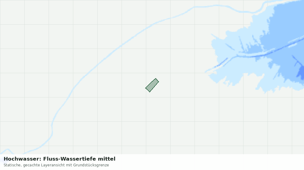 Statische Kartenansicht: Hochwasser: Fluss-Wassertiefe mittel