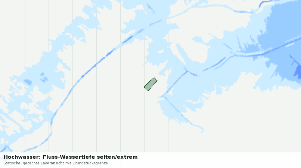 Statische Kartenansicht: Hochwasser: Fluss-Wassertiefe selten/extrem
