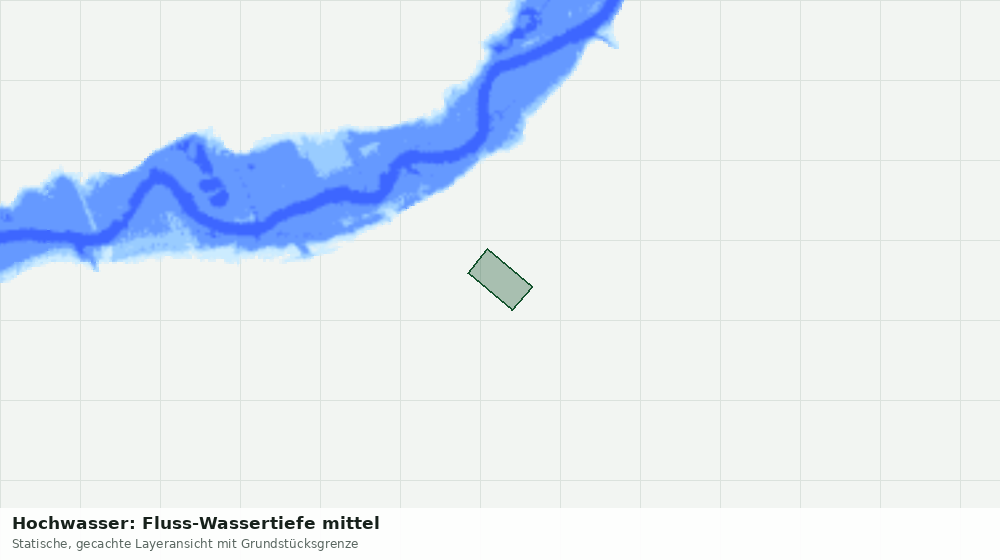 Statische Kartenansicht: Hochwasser: Fluss-Wassertiefe mittel