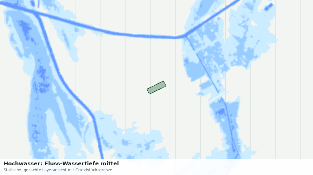Statische Kartenansicht: Hochwasser: Fluss-Wassertiefe mittel