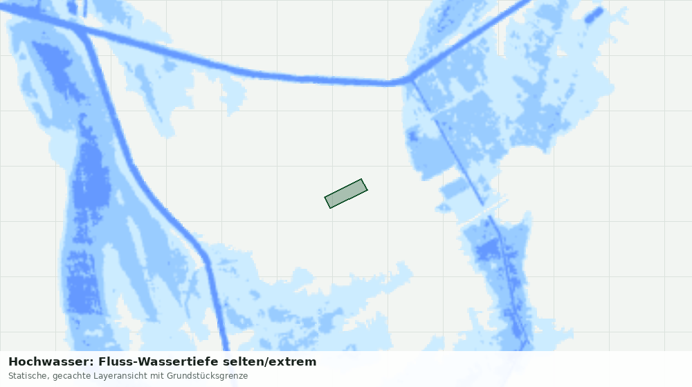Statische Kartenansicht: Hochwasser: Fluss-Wassertiefe selten/extrem