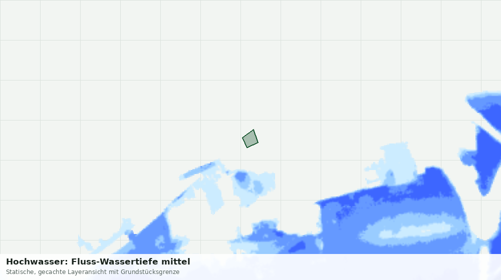 Statische Kartenansicht: Hochwasser: Fluss-Wassertiefe mittel