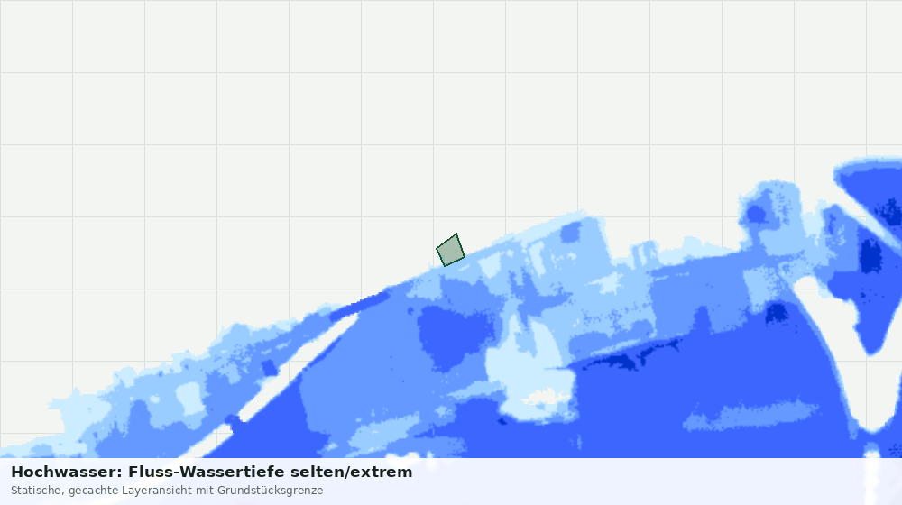 Statische Kartenansicht: Hochwasser: Fluss-Wassertiefe selten/extrem