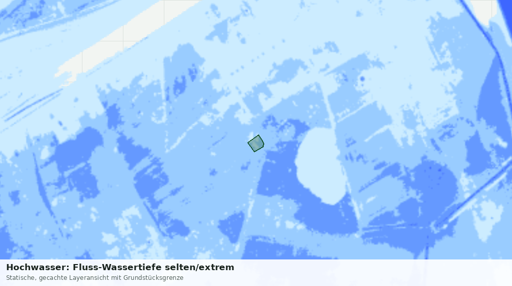 Statische Kartenansicht: Hochwasser: Fluss-Wassertiefe selten/extrem