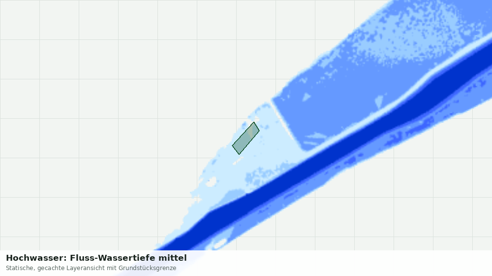 Statische Kartenansicht: Hochwasser: Fluss-Wassertiefe mittel