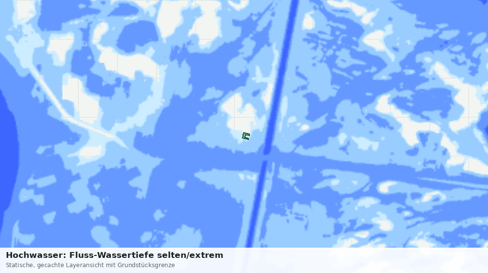 Statische Kartenansicht: Hochwasser: Fluss-Wassertiefe selten/extrem