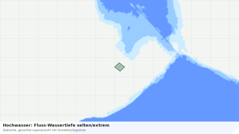 Statische Kartenansicht: Hochwasser: Fluss-Wassertiefe selten/extrem