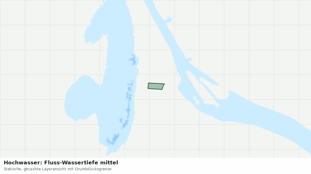 Statische Kartenansicht: Hochwasser: Fluss-Wassertiefe mittel