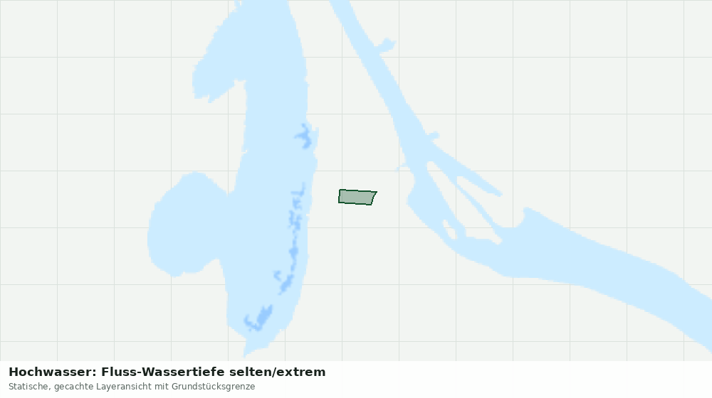 Statische Kartenansicht: Hochwasser: Fluss-Wassertiefe selten/extrem