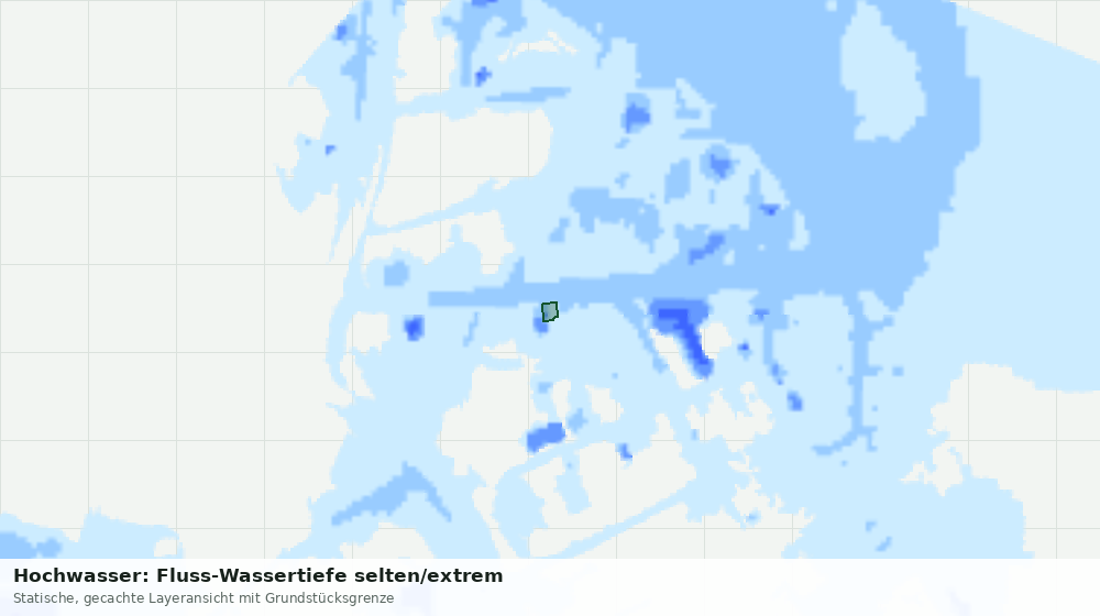 Statische Kartenansicht: Hochwasser: Fluss-Wassertiefe selten/extrem