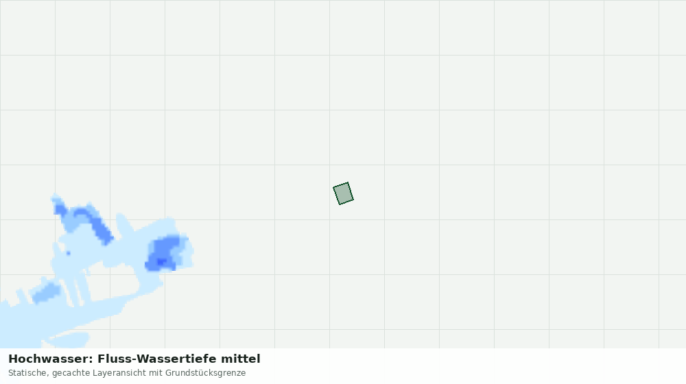 Statische Kartenansicht: Hochwasser: Fluss-Wassertiefe mittel