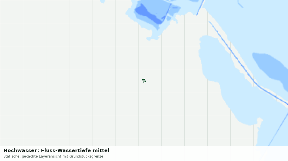 Statische Kartenansicht: Hochwasser: Fluss-Wassertiefe mittel