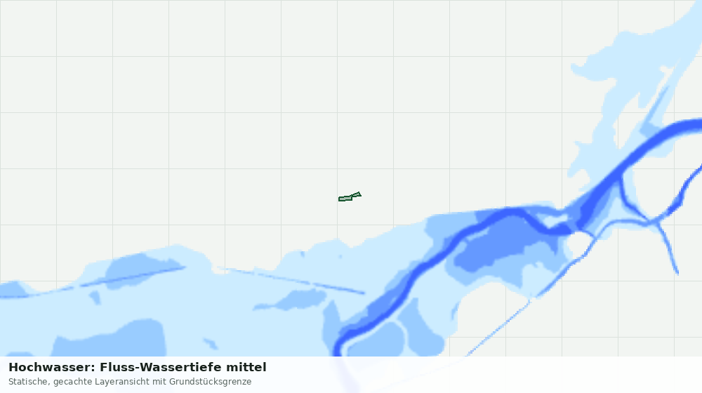 Statische Kartenansicht: Hochwasser: Fluss-Wassertiefe mittel
