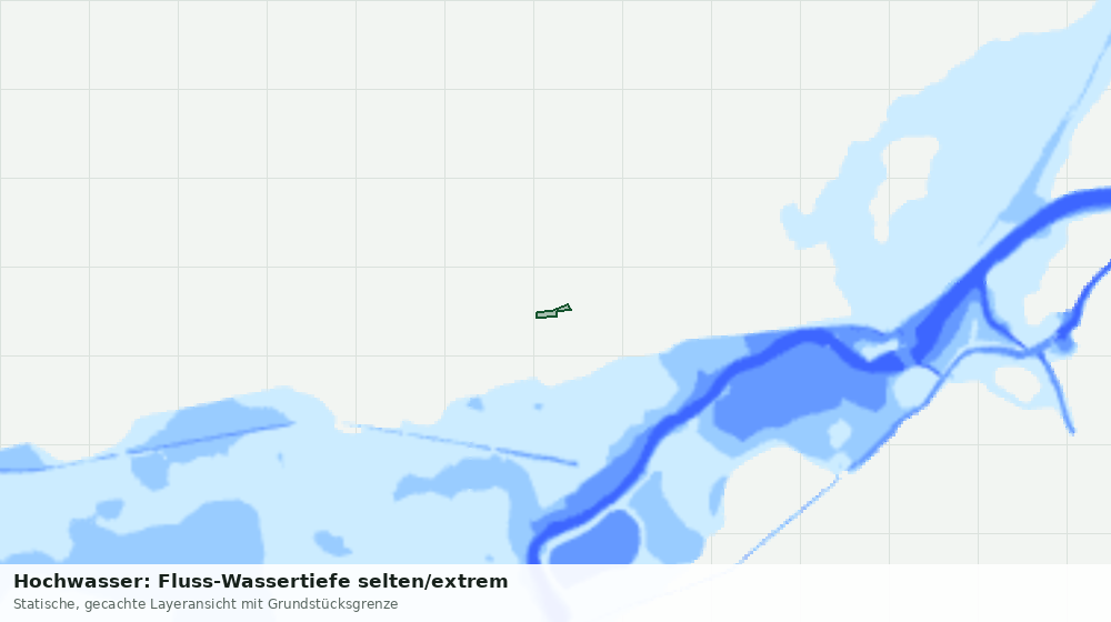 Statische Kartenansicht: Hochwasser: Fluss-Wassertiefe selten/extrem