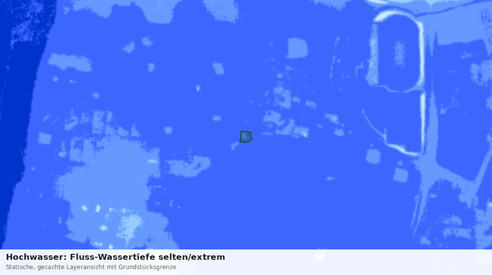 Statische Kartenansicht: Hochwasser: Fluss-Wassertiefe selten/extrem