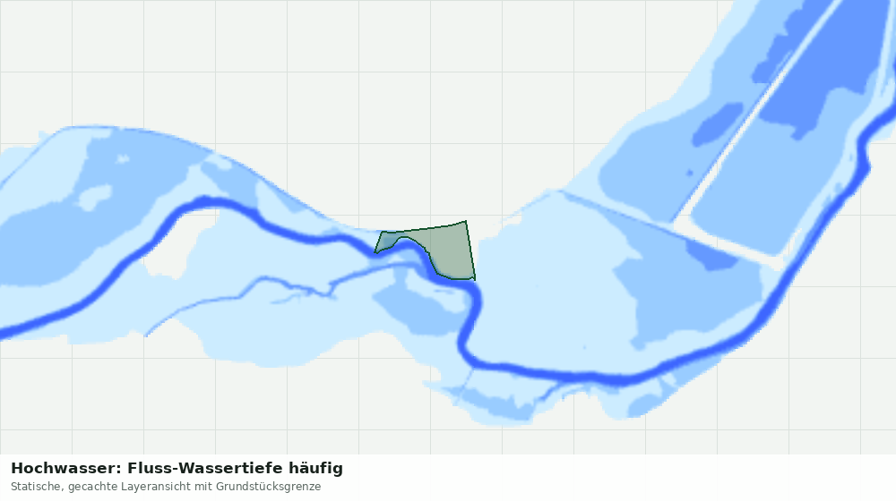 Statische Kartenansicht: Hochwasser: Fluss-Wassertiefe häufig