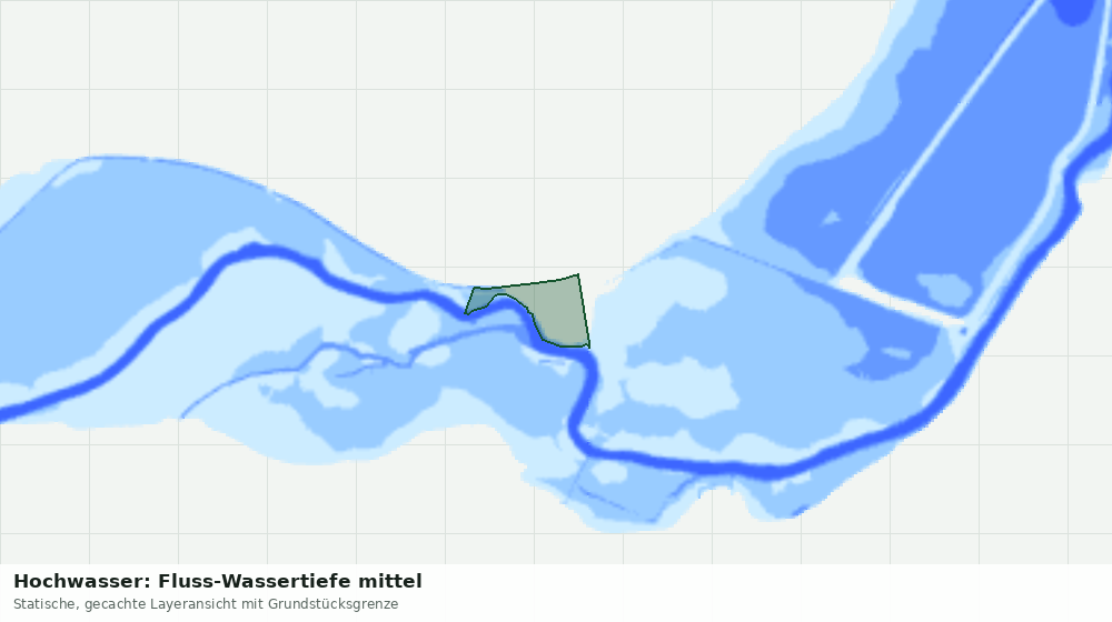 Statische Kartenansicht: Hochwasser: Fluss-Wassertiefe mittel