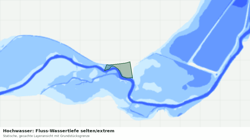Statische Kartenansicht: Hochwasser: Fluss-Wassertiefe selten/extrem