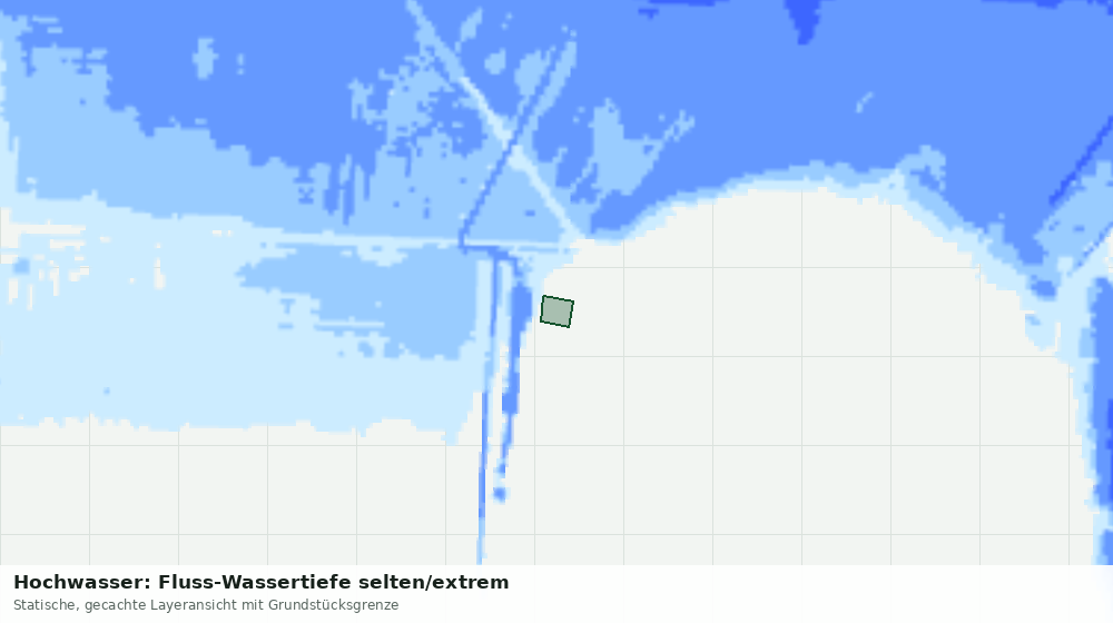 Statische Kartenansicht: Hochwasser: Fluss-Wassertiefe selten/extrem
