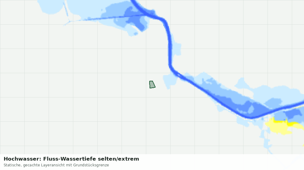 Statische Kartenansicht: Hochwasser: Fluss-Wassertiefe selten/extrem