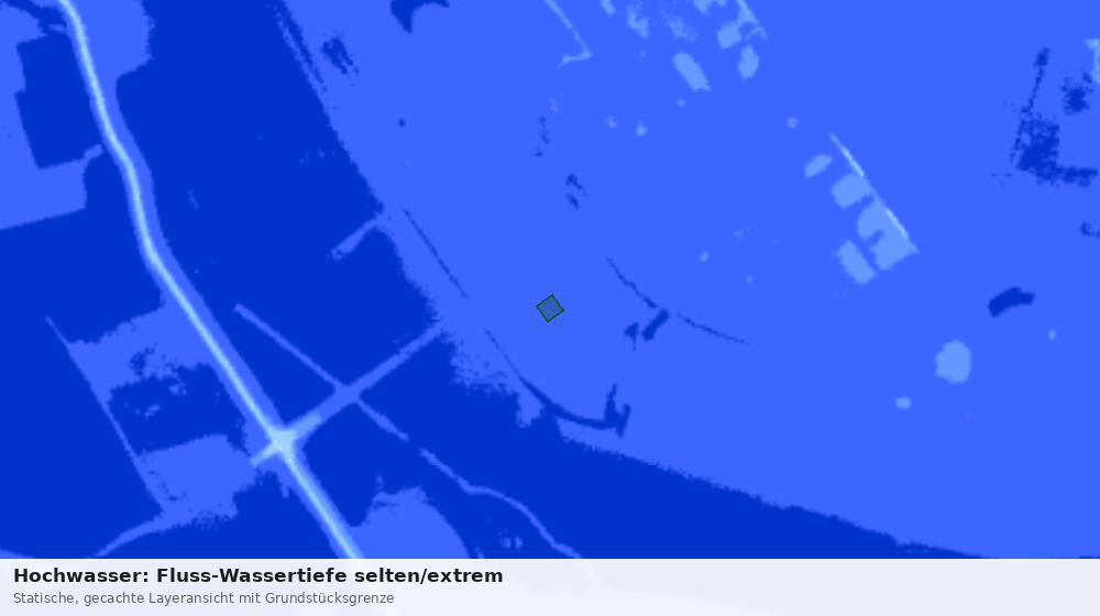 Statische Kartenansicht: Hochwasser: Fluss-Wassertiefe selten/extrem