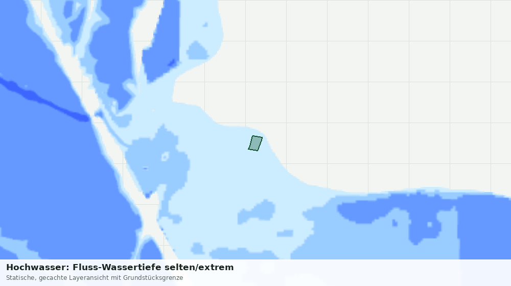 Statische Kartenansicht: Hochwasser: Fluss-Wassertiefe selten/extrem