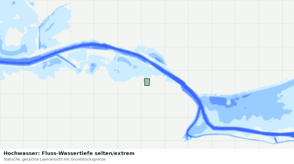 Statische Kartenansicht: Hochwasser: Fluss-Wassertiefe selten/extrem