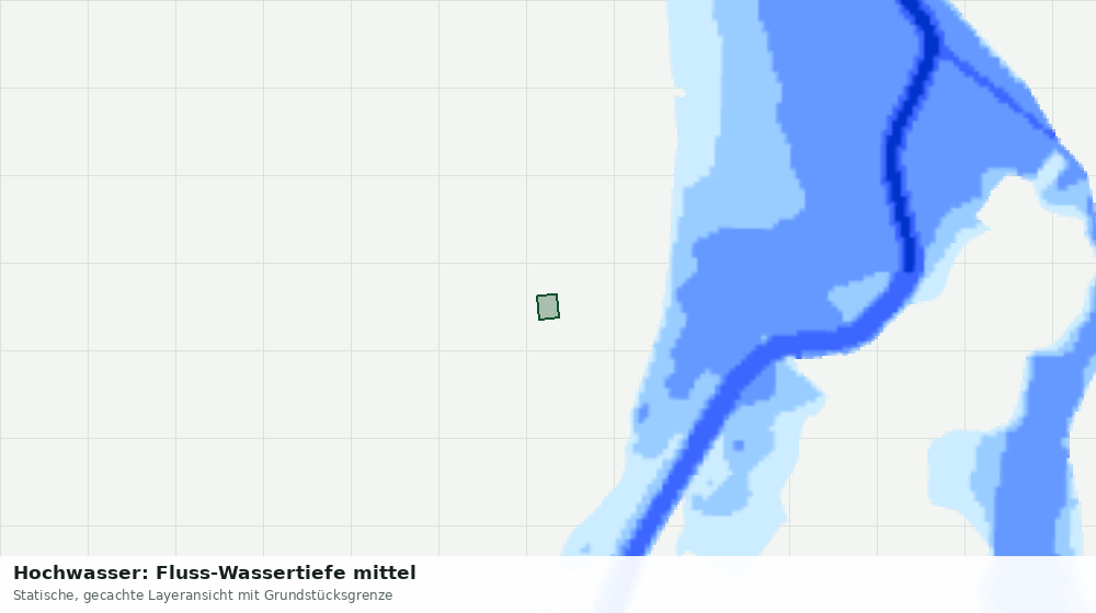 Statische Kartenansicht: Hochwasser: Fluss-Wassertiefe mittel