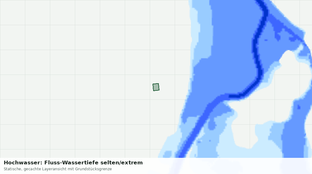 Statische Kartenansicht: Hochwasser: Fluss-Wassertiefe selten/extrem