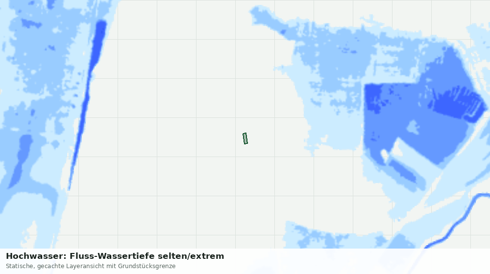 Statische Kartenansicht: Hochwasser: Fluss-Wassertiefe selten/extrem