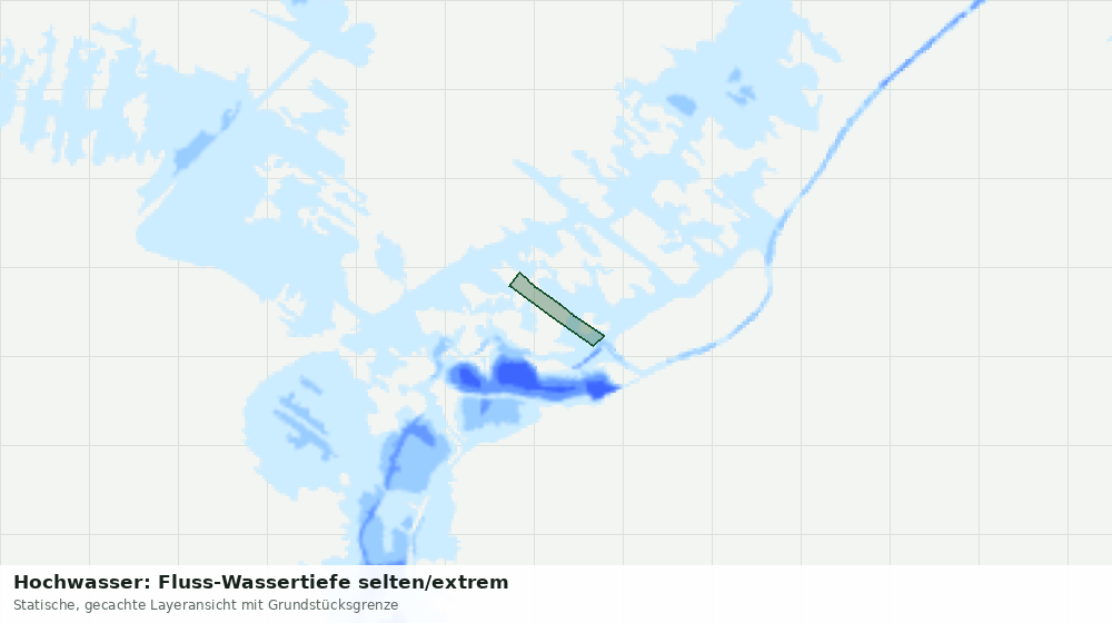 Statische Kartenansicht: Hochwasser: Fluss-Wassertiefe selten/extrem