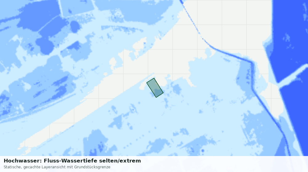 Statische Kartenansicht: Hochwasser: Fluss-Wassertiefe selten/extrem
