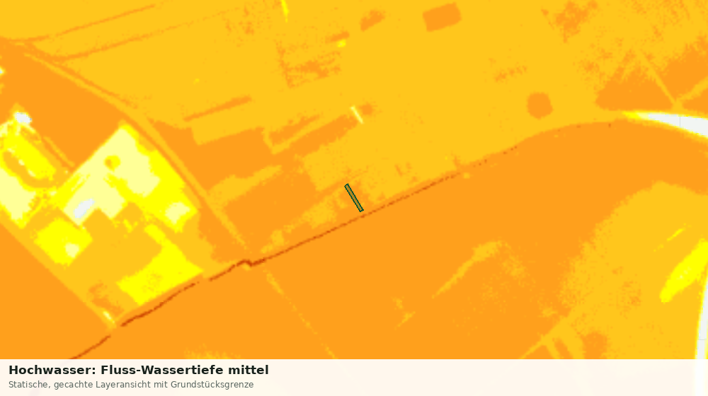 Statische Kartenansicht: Hochwasser: Fluss-Wassertiefe mittel