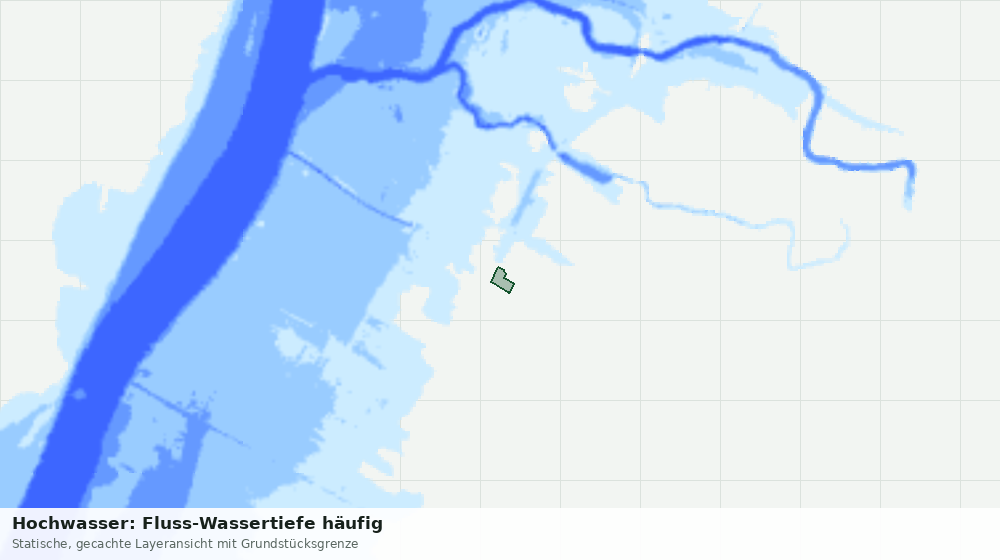 Statische Kartenansicht: Hochwasser: Fluss-Wassertiefe häufig