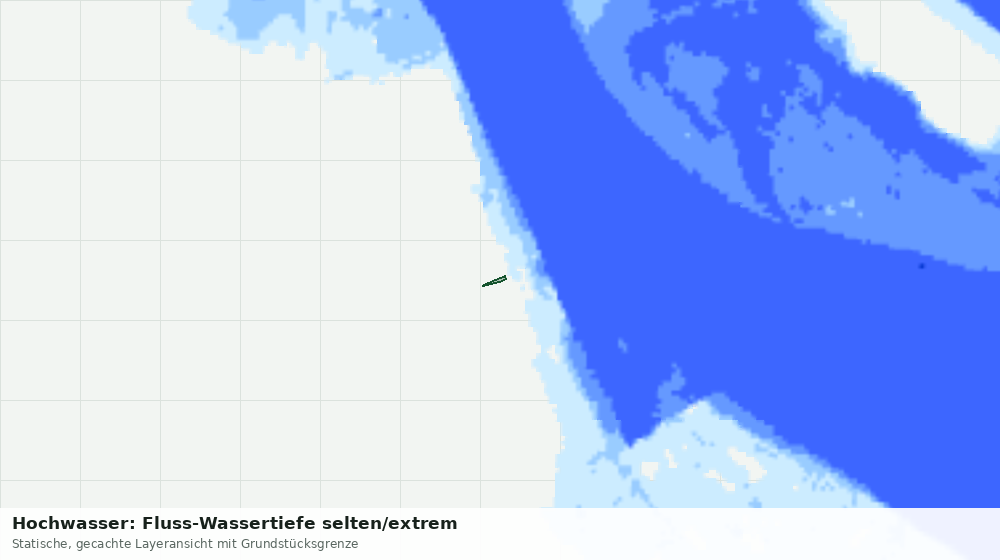 Statische Kartenansicht: Hochwasser: Fluss-Wassertiefe selten/extrem