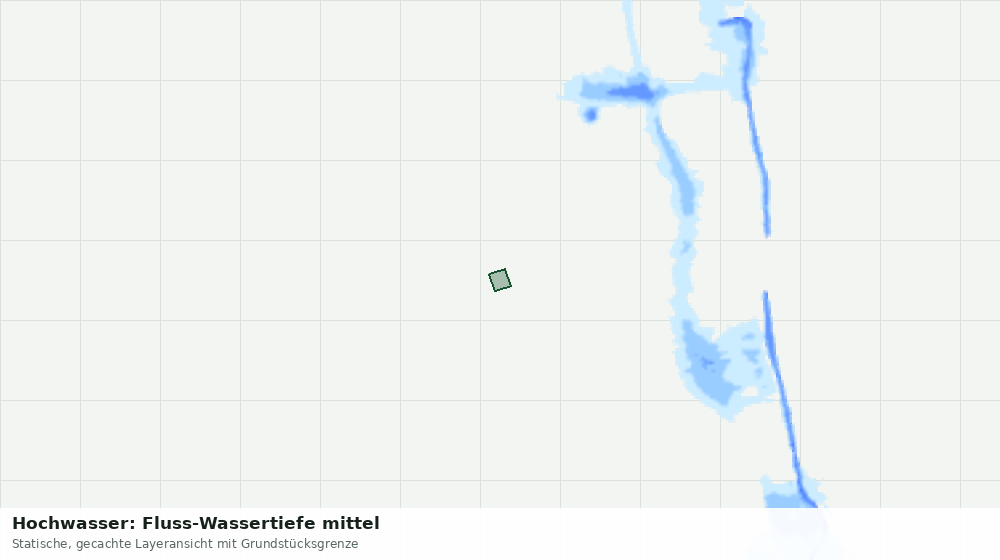 Statische Kartenansicht: Hochwasser: Fluss-Wassertiefe mittel