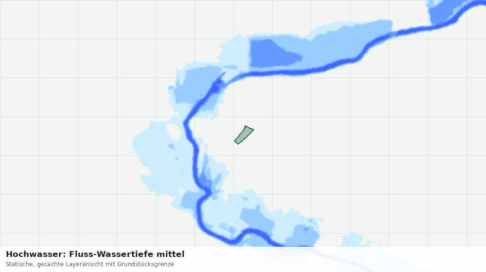 Statische Kartenansicht: Hochwasser: Fluss-Wassertiefe mittel