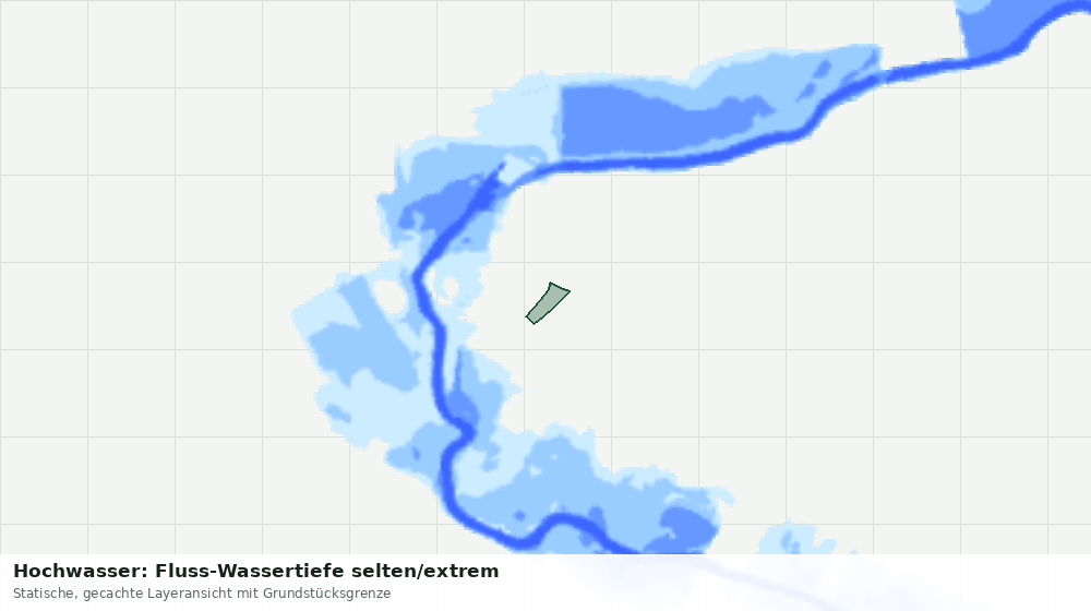 Statische Kartenansicht: Hochwasser: Fluss-Wassertiefe selten/extrem