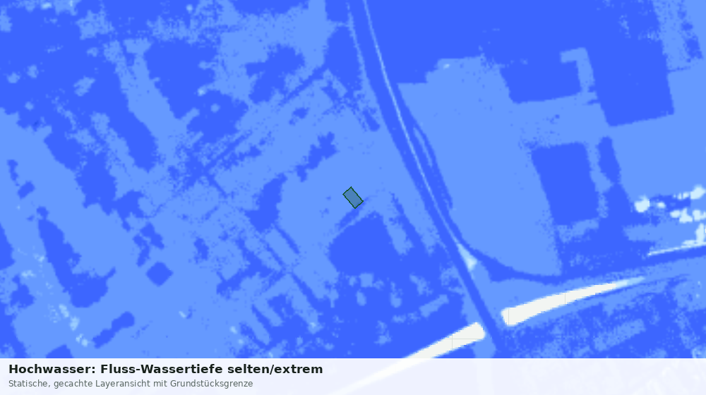 Statische Kartenansicht: Hochwasser: Fluss-Wassertiefe selten/extrem