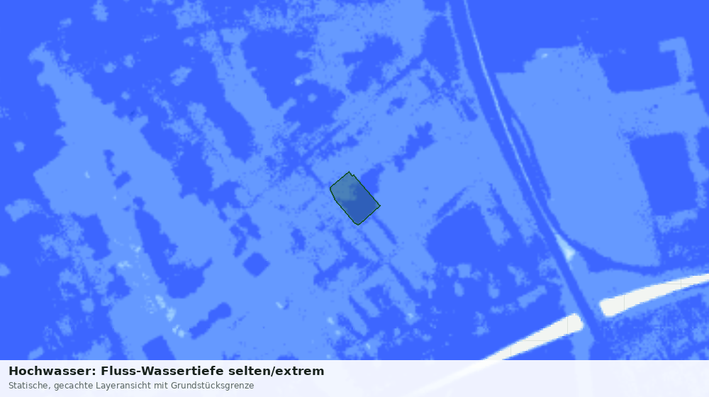 Statische Kartenansicht: Hochwasser: Fluss-Wassertiefe selten/extrem