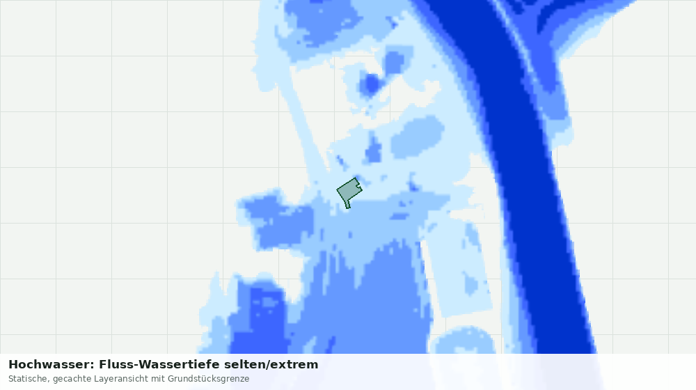 Statische Kartenansicht: Hochwasser: Fluss-Wassertiefe selten/extrem
