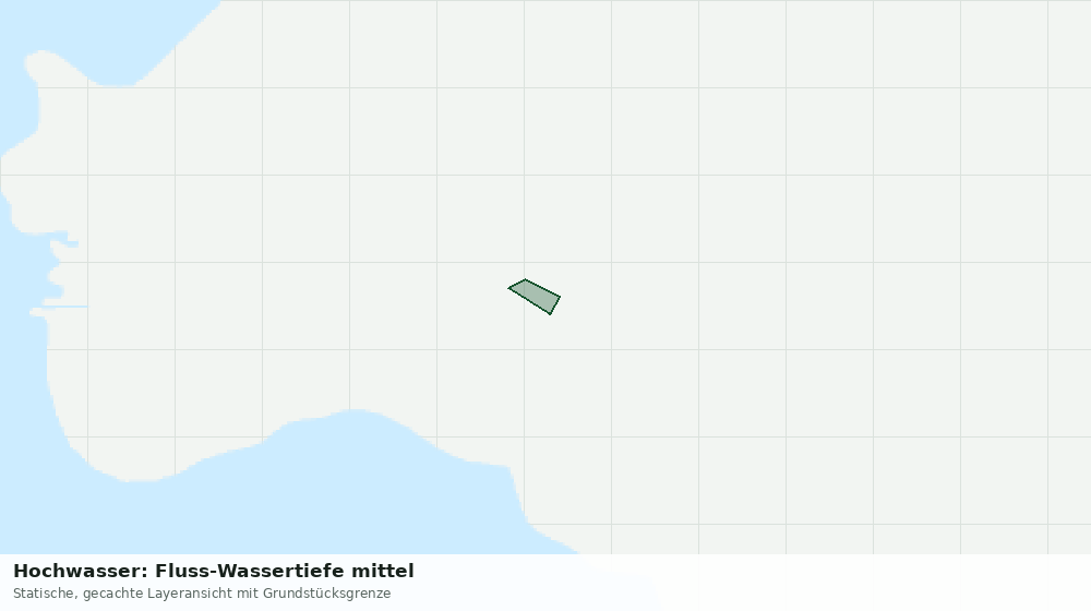 Statische Kartenansicht: Hochwasser: Fluss-Wassertiefe mittel