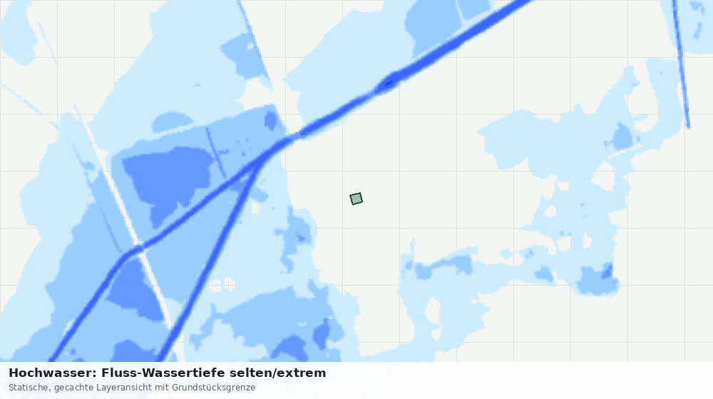 Statische Kartenansicht: Hochwasser: Fluss-Wassertiefe selten/extrem