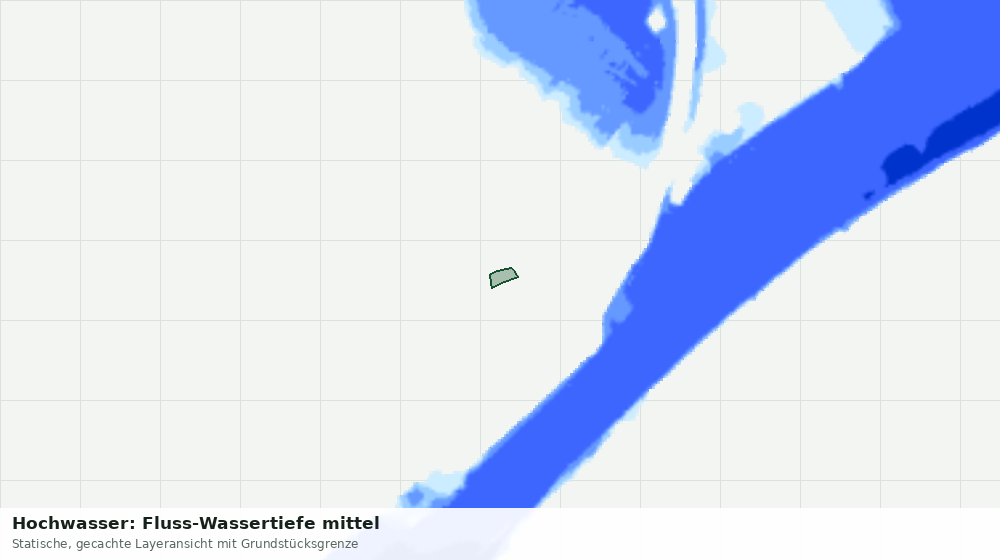 Statische Kartenansicht: Hochwasser: Fluss-Wassertiefe mittel